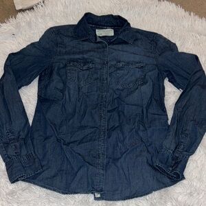 Denim Button-Up Shirt